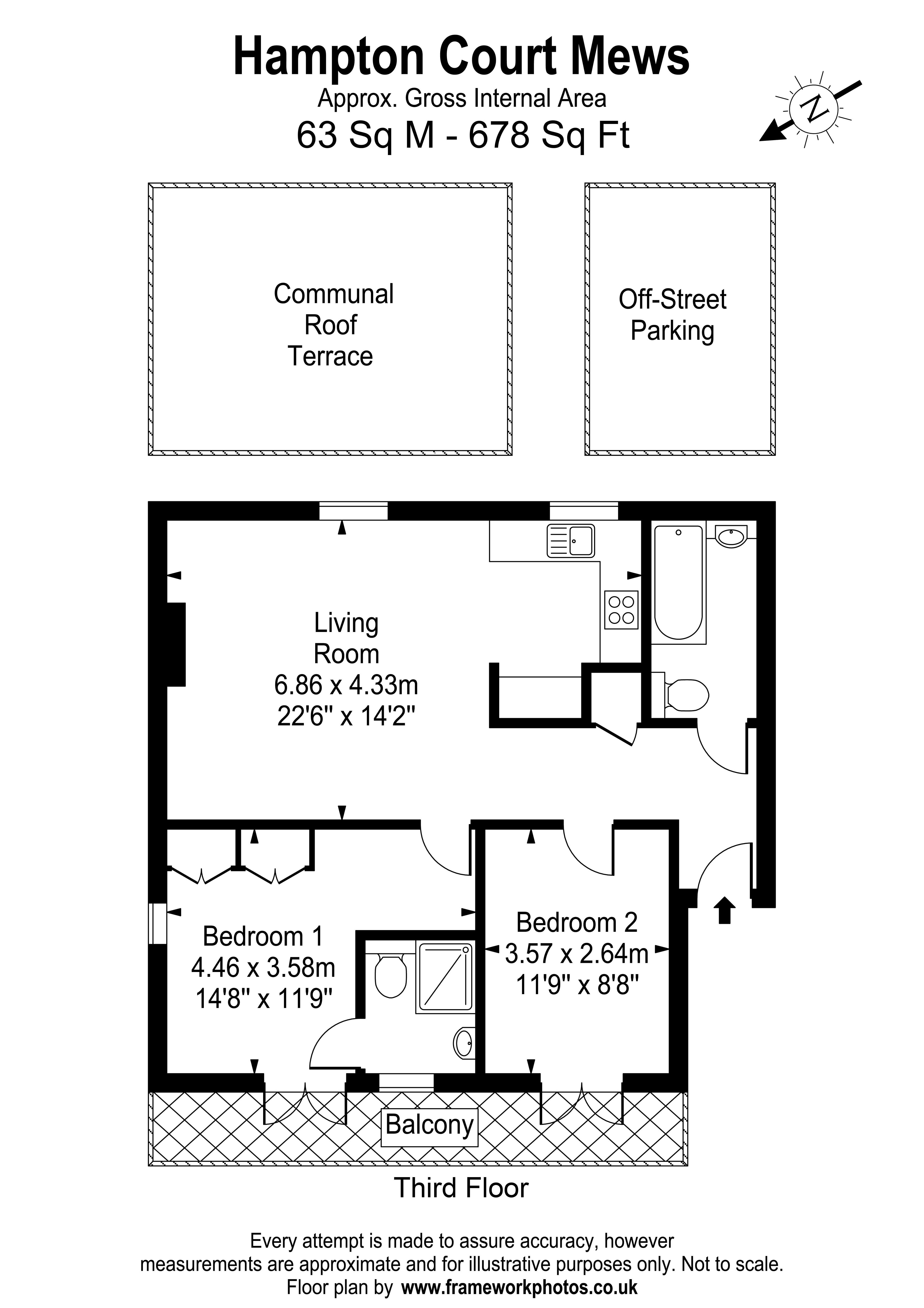 Floorplans For Hampton Court Mews, East Molesey