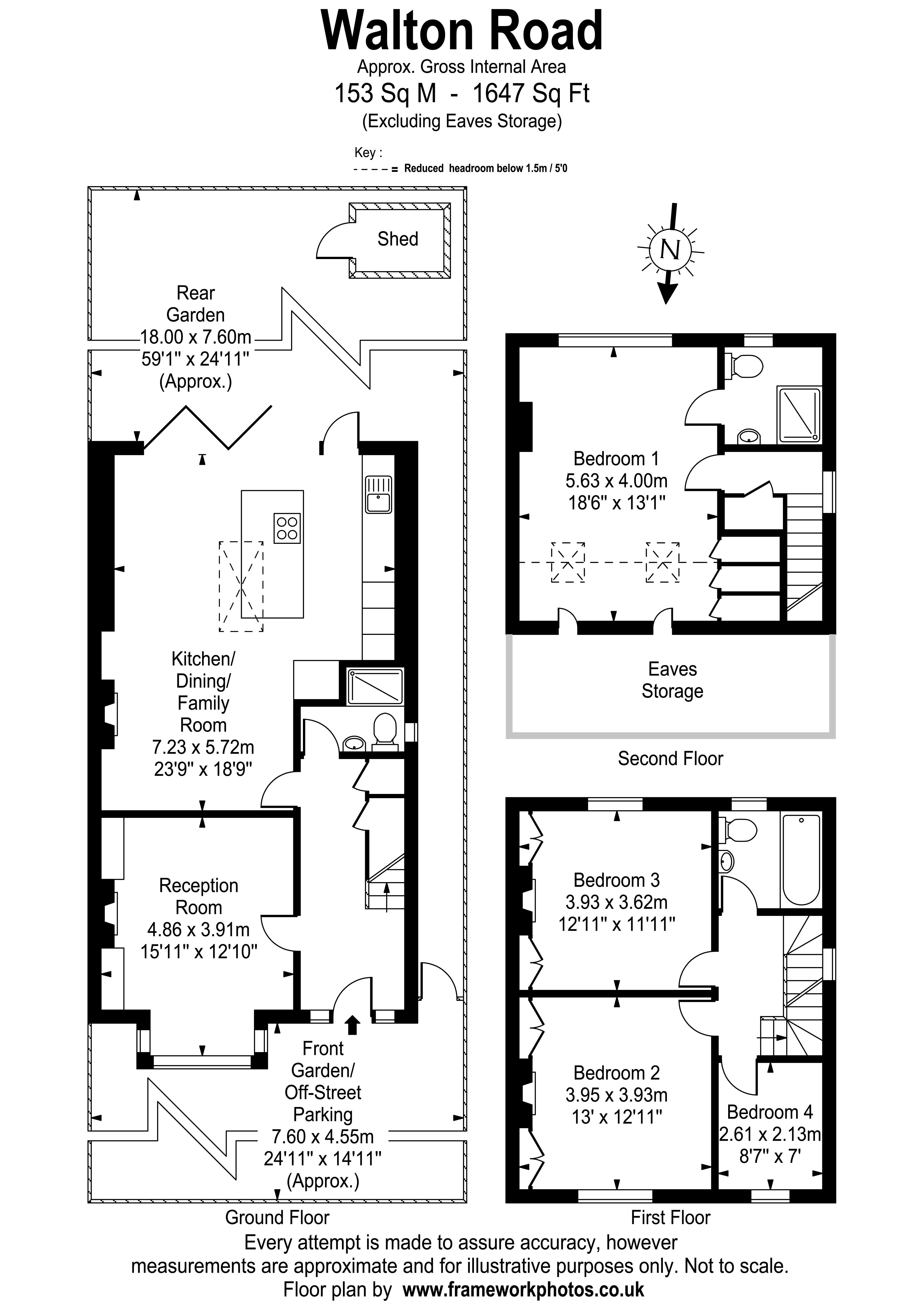 Floorplans For Walton Road, East Molesey