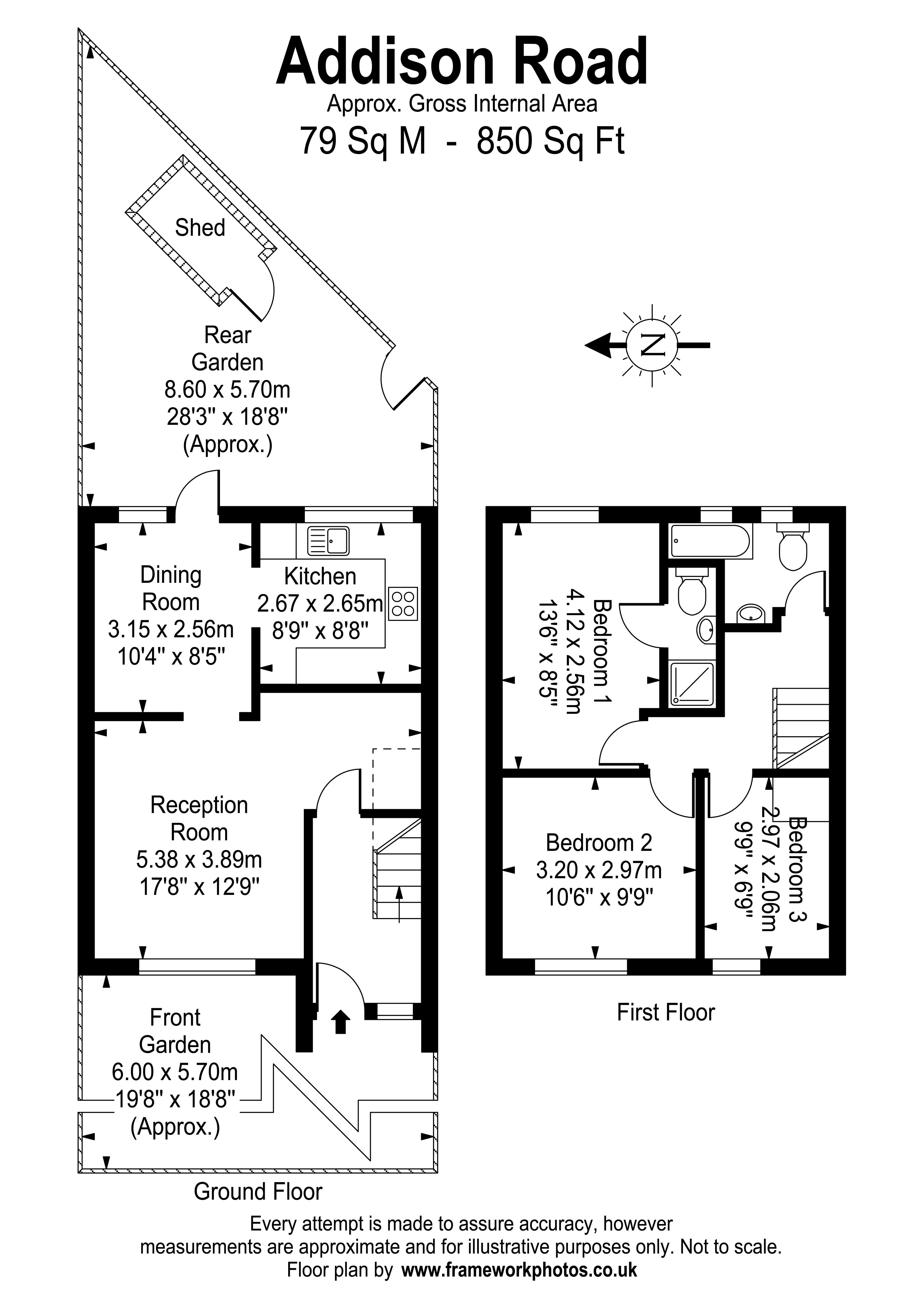 Floorplans For Addison Road, Teddington