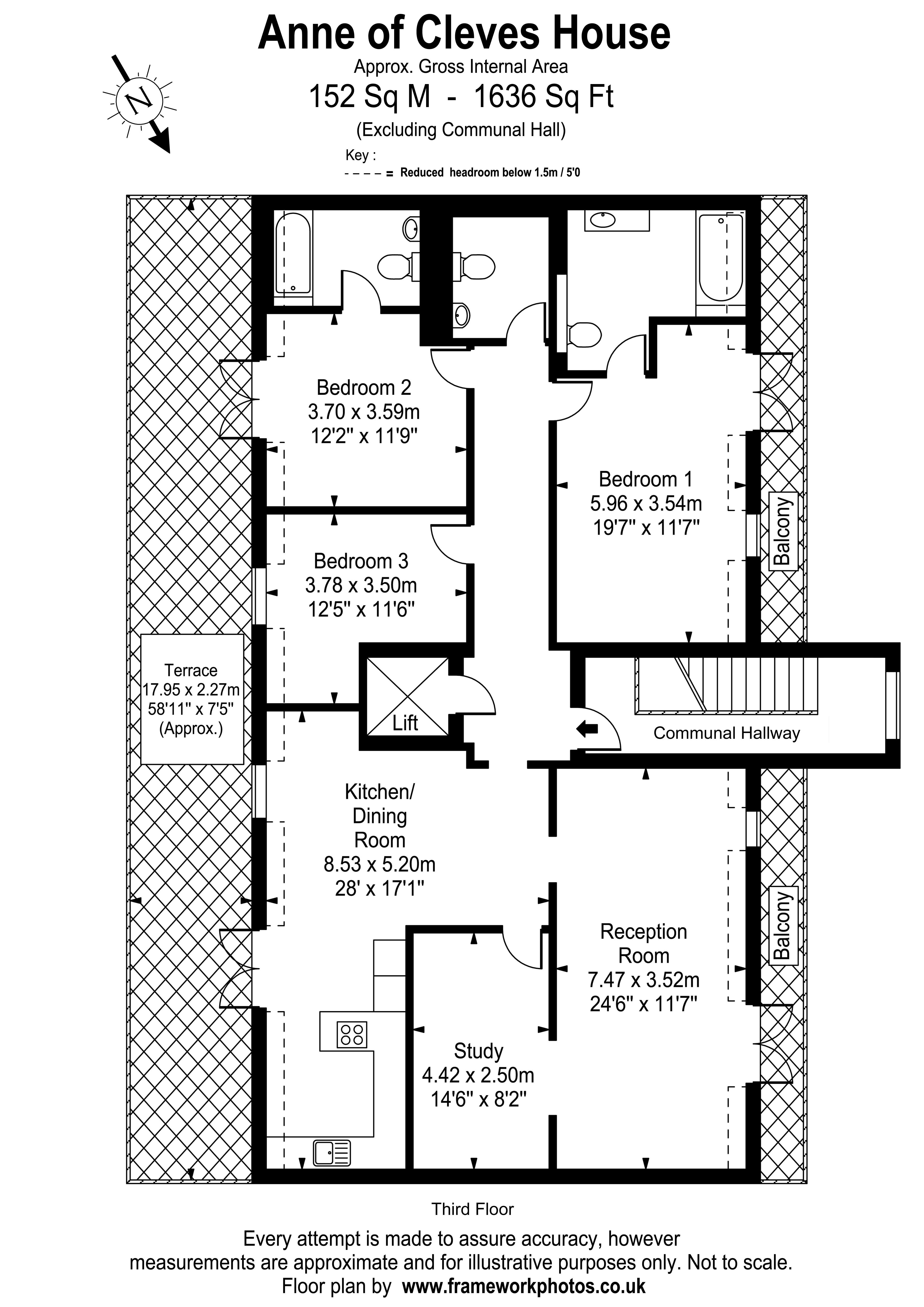 Floorplans For Queens Reach, East Molesey