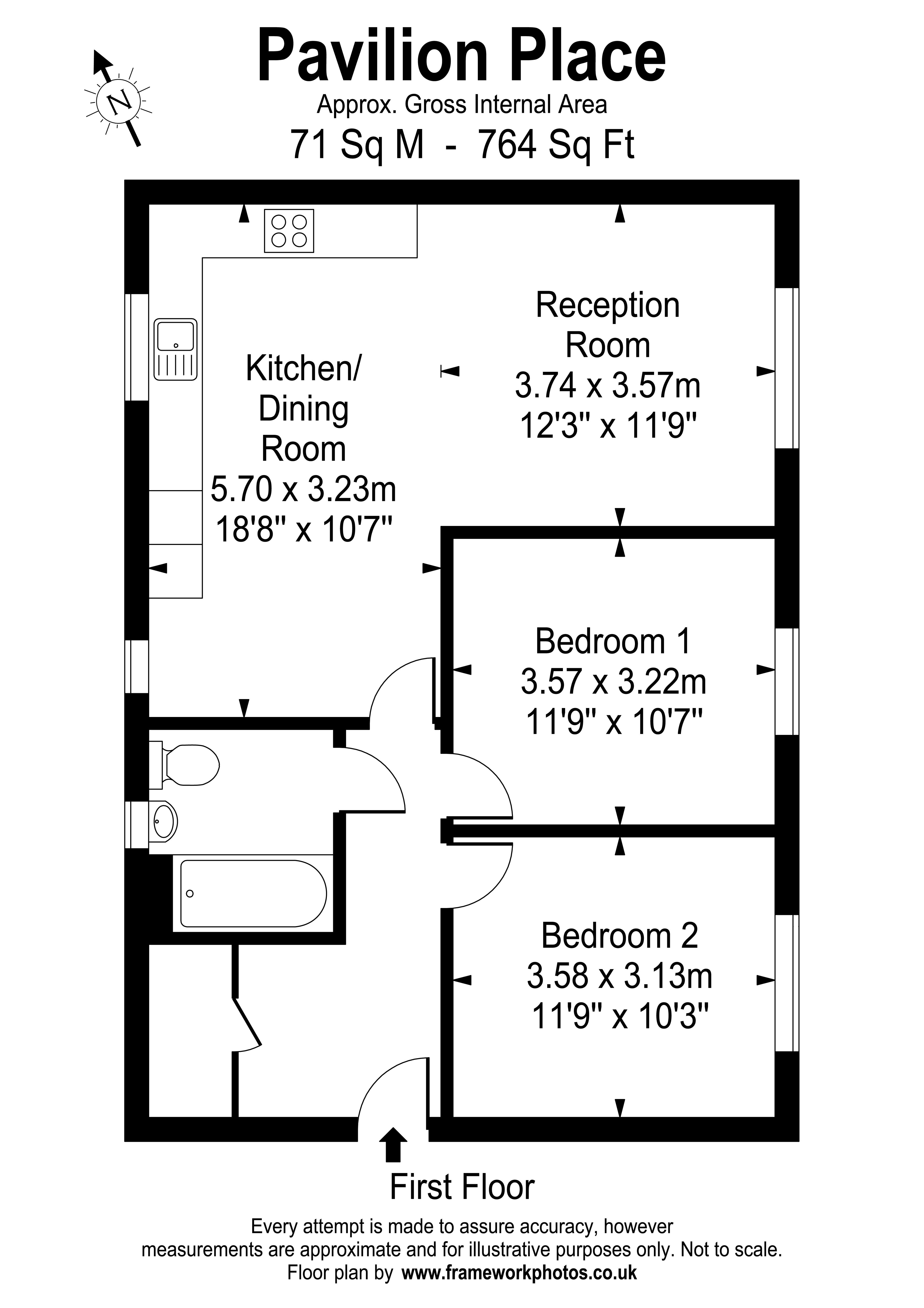 Floorplans For Pavilion Place, East Molesey